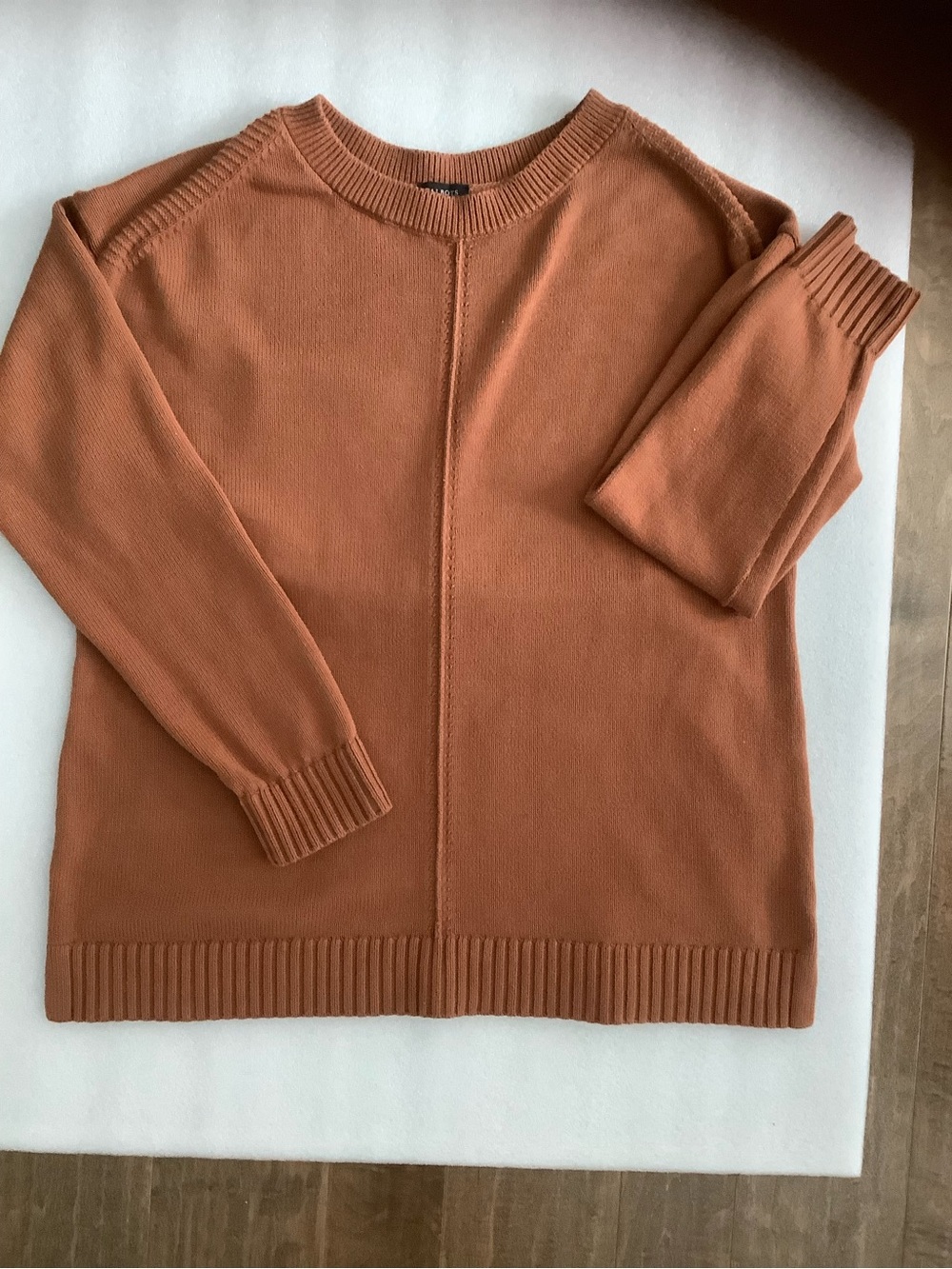 Talbots Women's Crewneck Sweater in Rust Orange